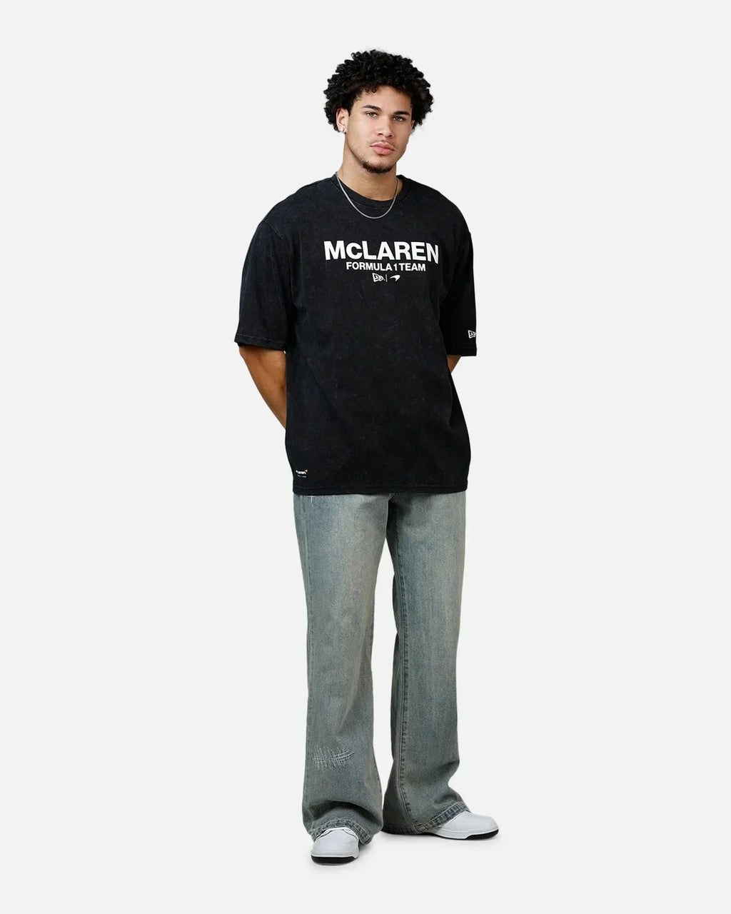 McLaren F1 x New Era Washed Logo T-Shirt - Stone/Black Endless Racegear