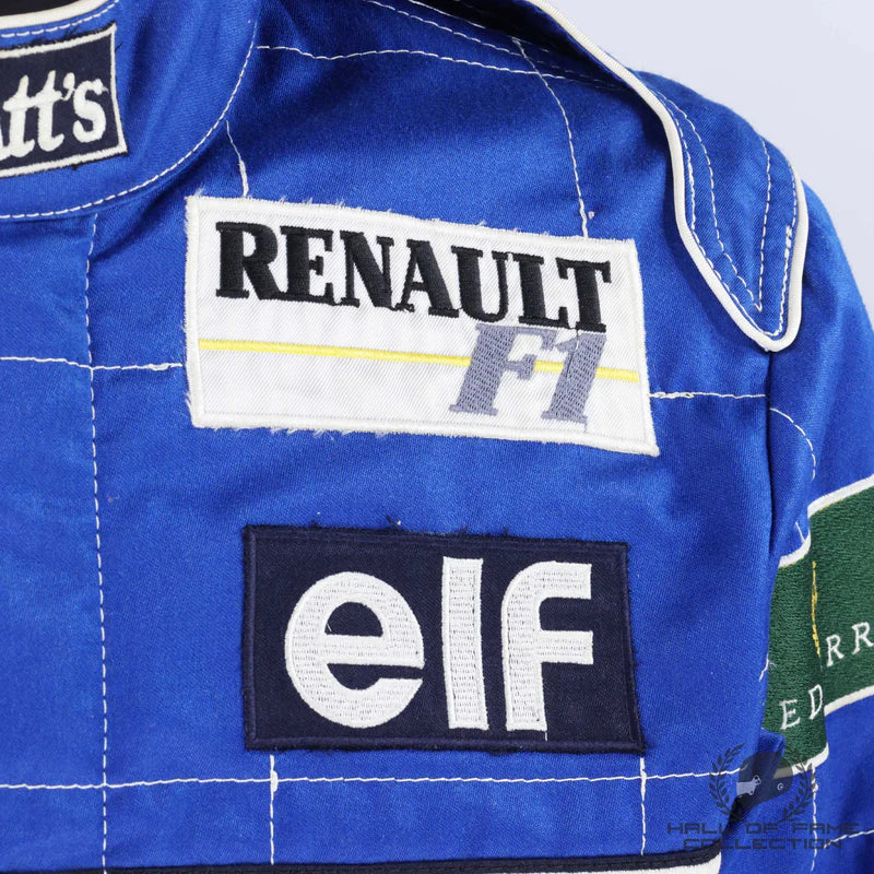 1992 Ricardo Patrese Race Used Williams Renault F1 Suit– Championship Season Endless Racegear
