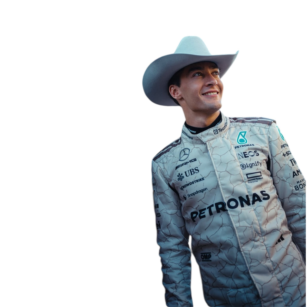 2025 George Russell Mercedes replica new look suit Endless Racegear