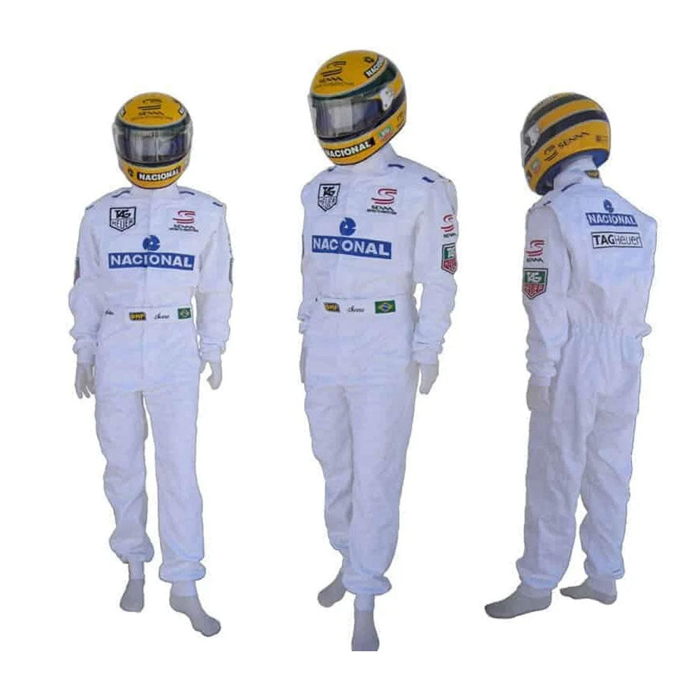 Ayrton Senna 1993 Replica Embroidered patches Suit Endless Racewear