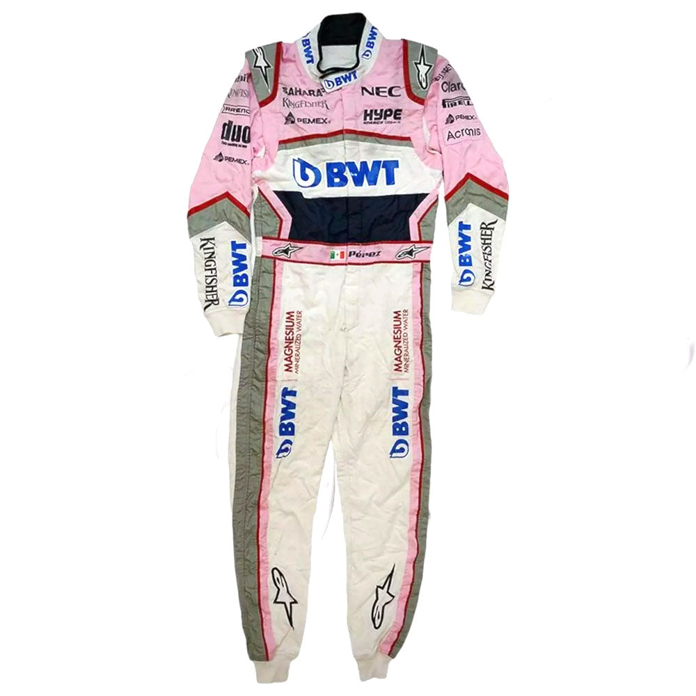 Sergio Perez 2018 Race Suit Sahara Force F1 Team Endless Racewear