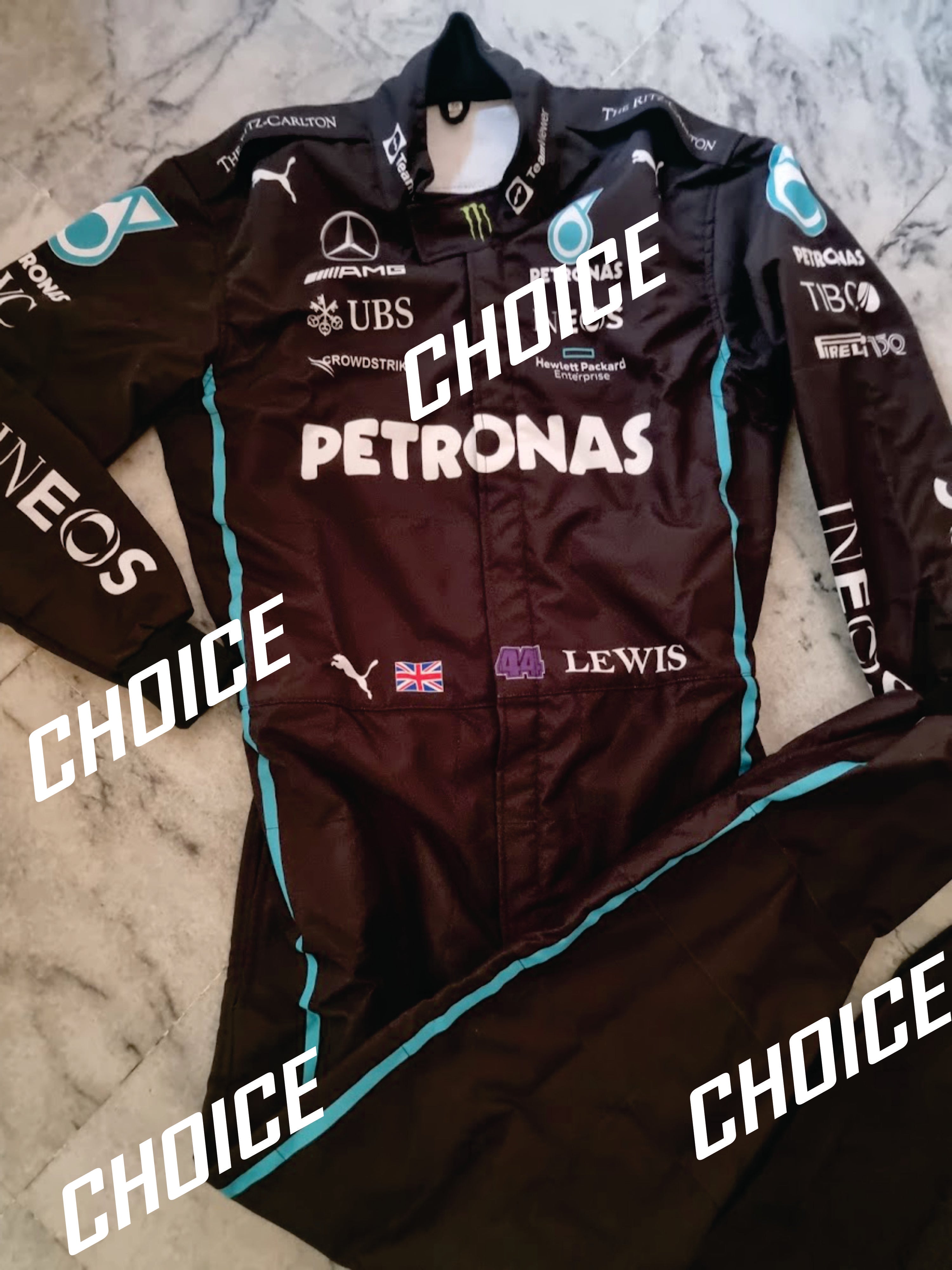 Mercedes Hamilton F1 Printed Suit 2022 Endless Racewear