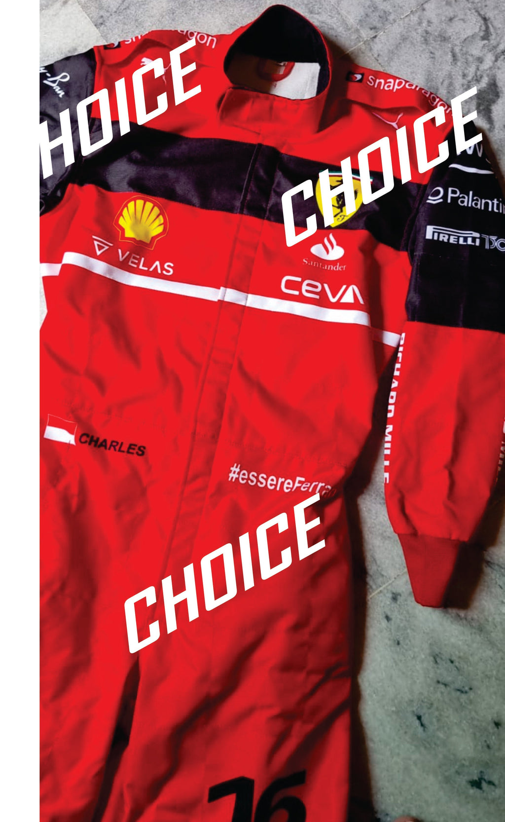 F1 Carlos Ferrari 2022 Printed Race Suit Endless Racewear