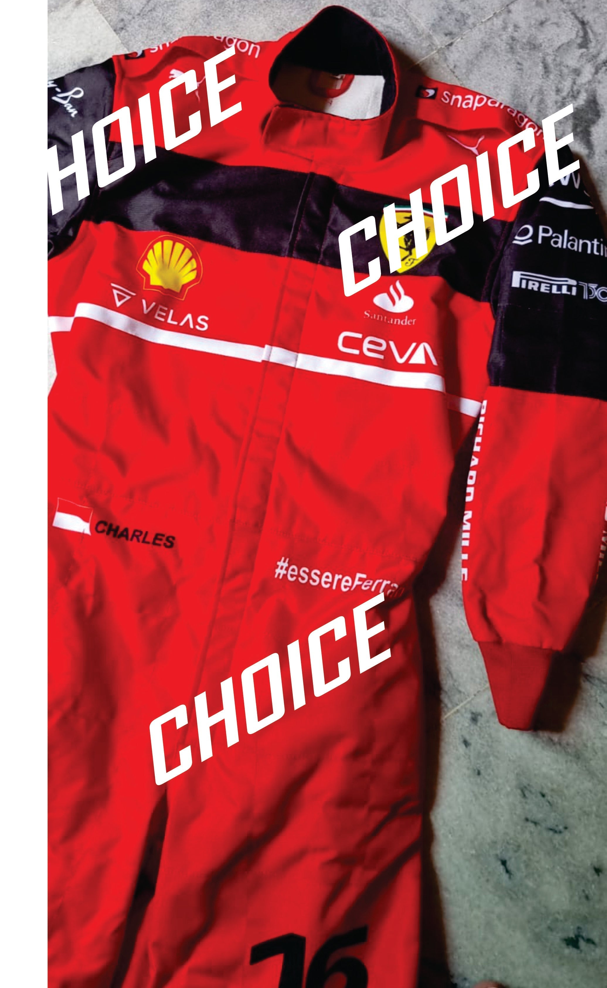 F1 Carlos Ferrari 2022 Printed Race Suit Endless Racewear
