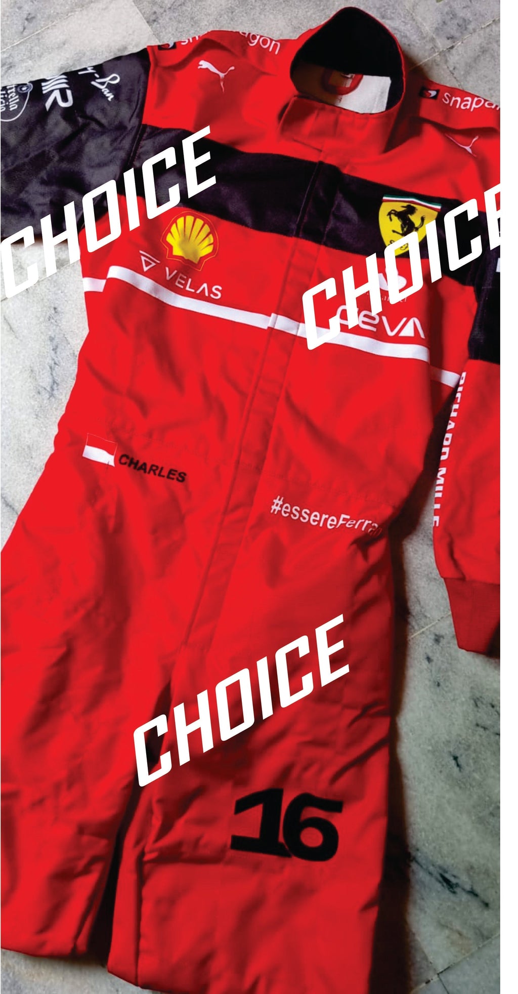 F1 Carlos Ferrari 2022 Printed Race Suit Endless Racewear