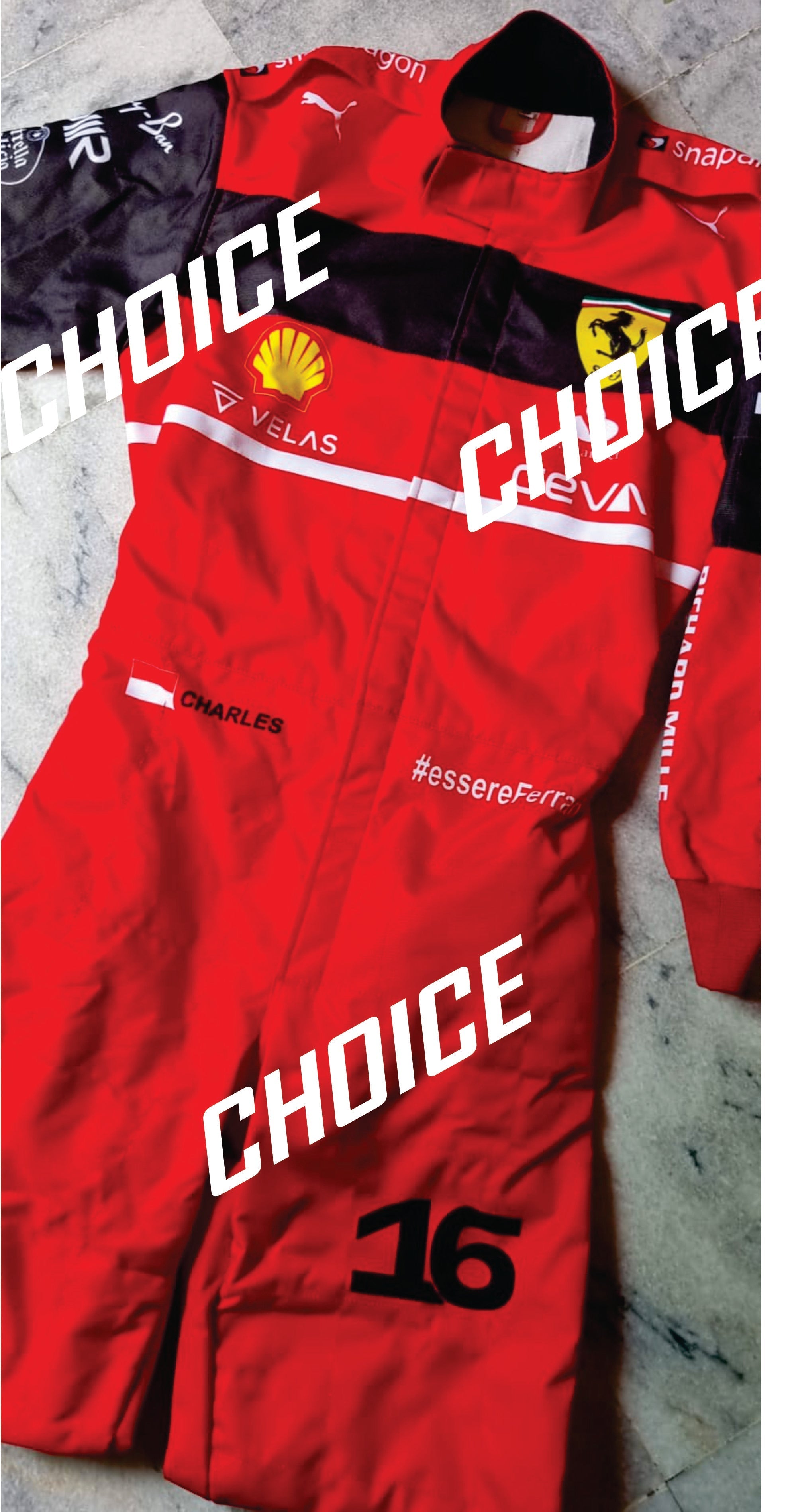 F1 Carlos Ferrari 2022 Printed Race Suit Endless Racewear