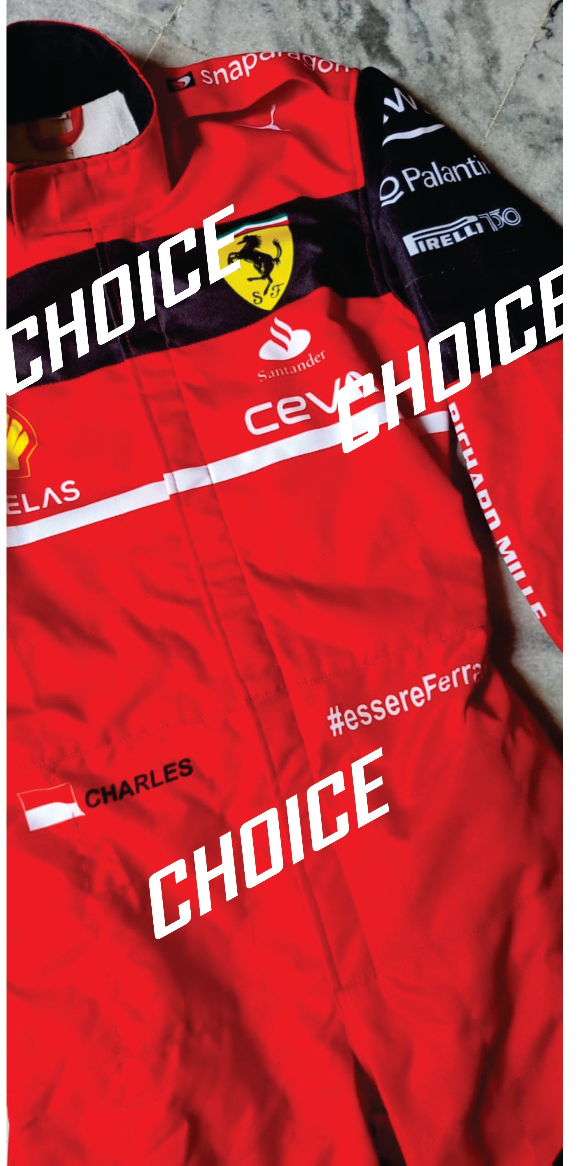 F1 Carlos Ferrari 2022 Printed Race Suit Endless Racewear