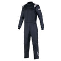 Alpinestars Atom racing suit in dark black with white logos, full zip