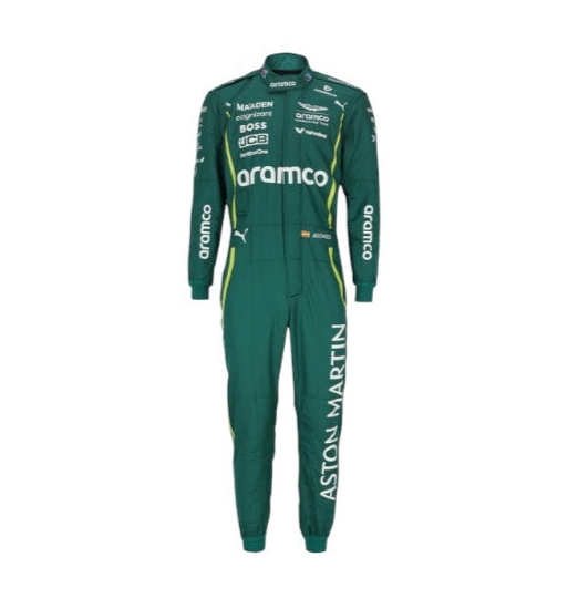 2025 Fernando Alonso Aston Martin F1 Team Replica Race Suit Endless Racegear