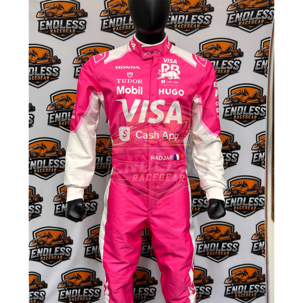 2025 Racing Bulls F1 Miami GP Replica Race Suit – Pink and White Edition Endless Racegear