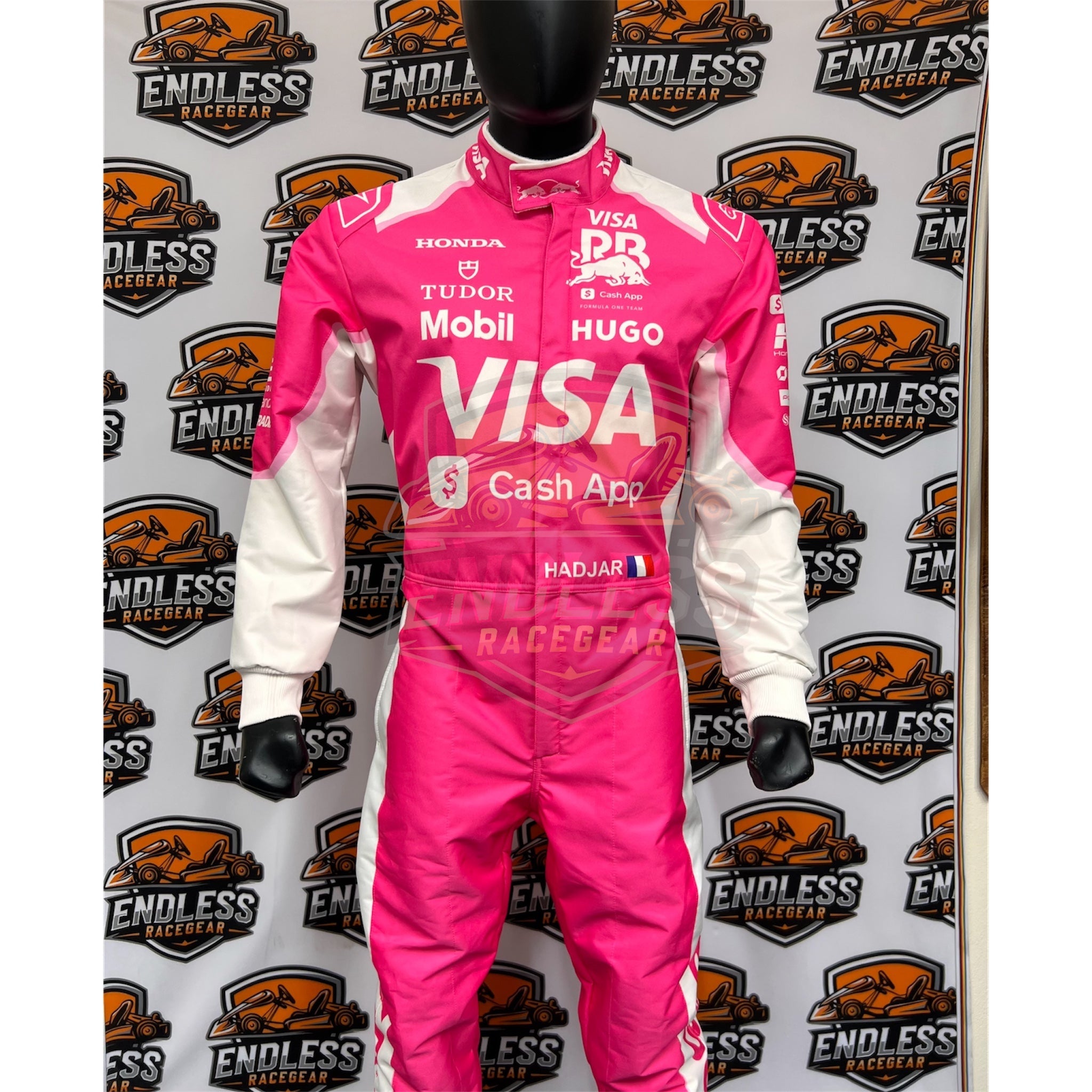 2025 Racing Bulls F1 Miami GP Replica Race Suit – Pink and White Edition Endless Racegear