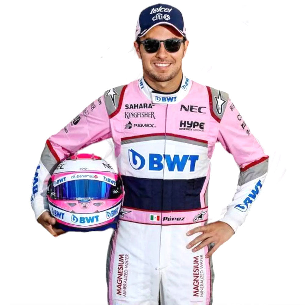 Sergio Perez 2018 Race Suit Sahara Force F1 Team Endless Racewear