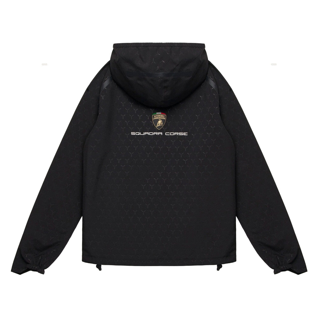 Automobili Lamborghini Squadra Corse 2026 Kids Rain Jacket - Black