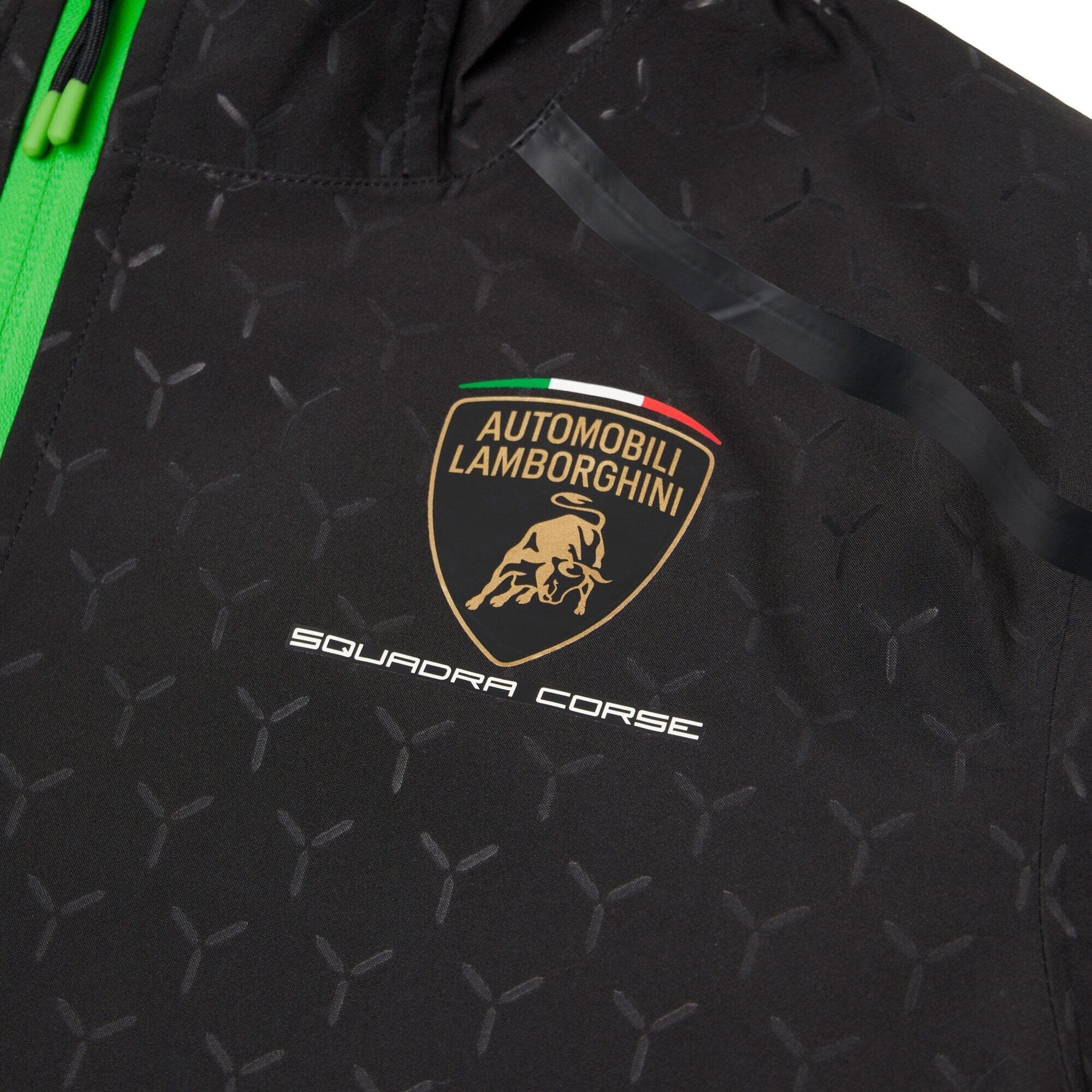 Automobili Lamborghini Squadra Corse 2026 Kids Rain Jacket - Black