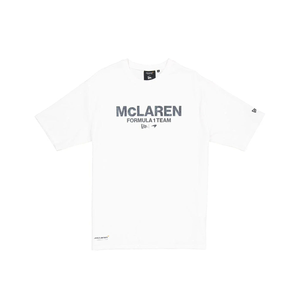McLaren F1 x New Era Washed Logo T-Shirt - Stone/Black/White T-shirts McLaren-Castore XS White 