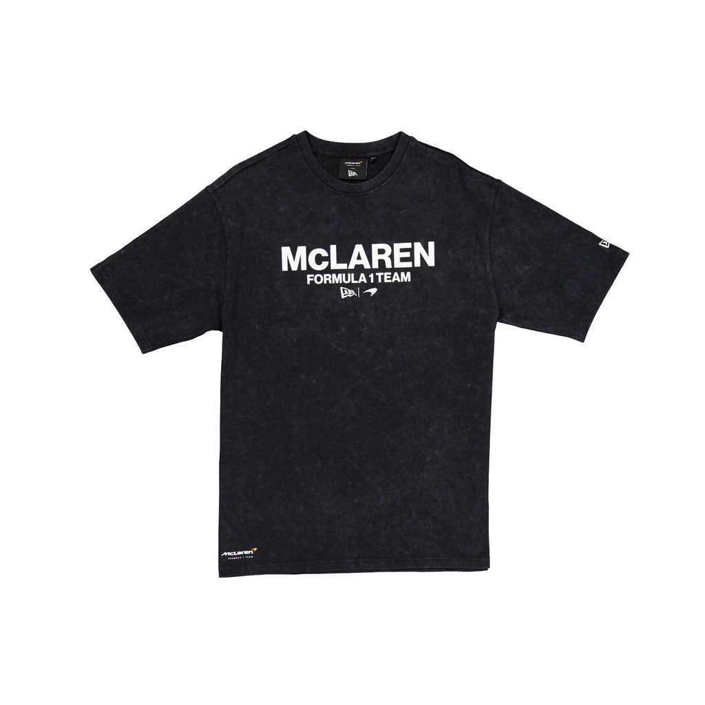 McLaren F1 x New Era Washed Logo T-Shirt - Stone/Black/White T-shirts McLaren-Castore XS Black 