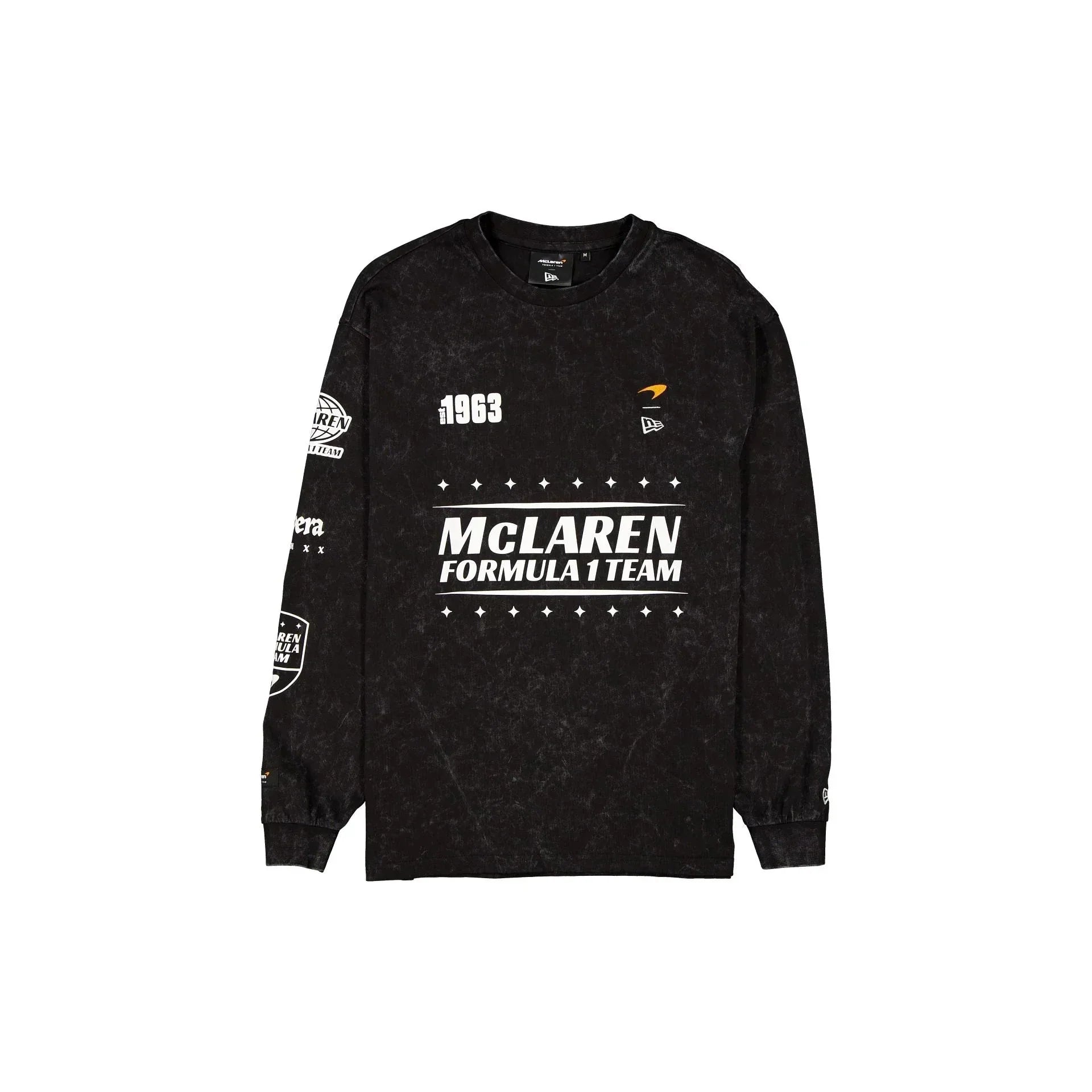 McLaren F1 x New Era Long Sleeve Racing T-Shirt - White/Black T-shirts McLaren-Castore XS Black 