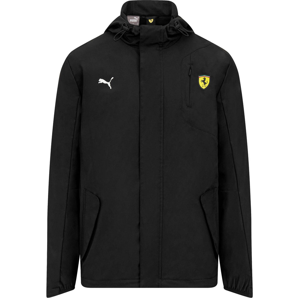 Scuderia Ferrari F1 Puma Men's Rain Jacket -Black/Red Jackets Scuderia Ferrari XS Black 