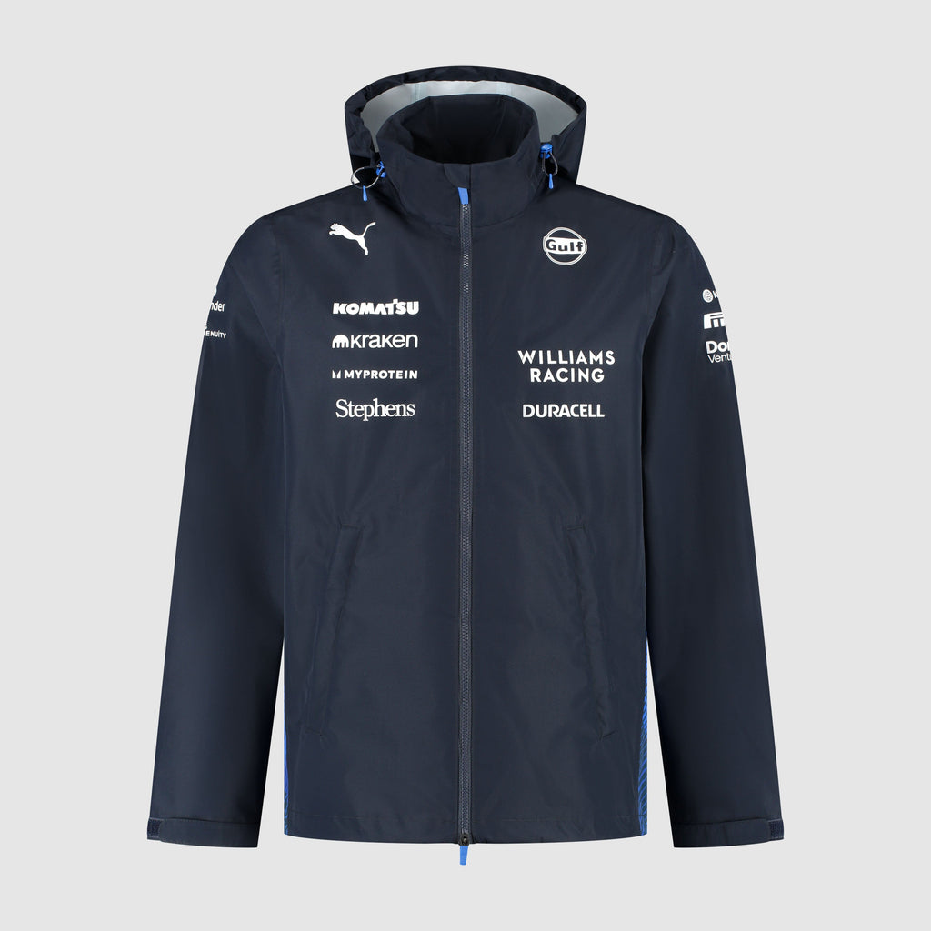 Williams Racing F1 2025 Men's Team Rain Jacket - Navy