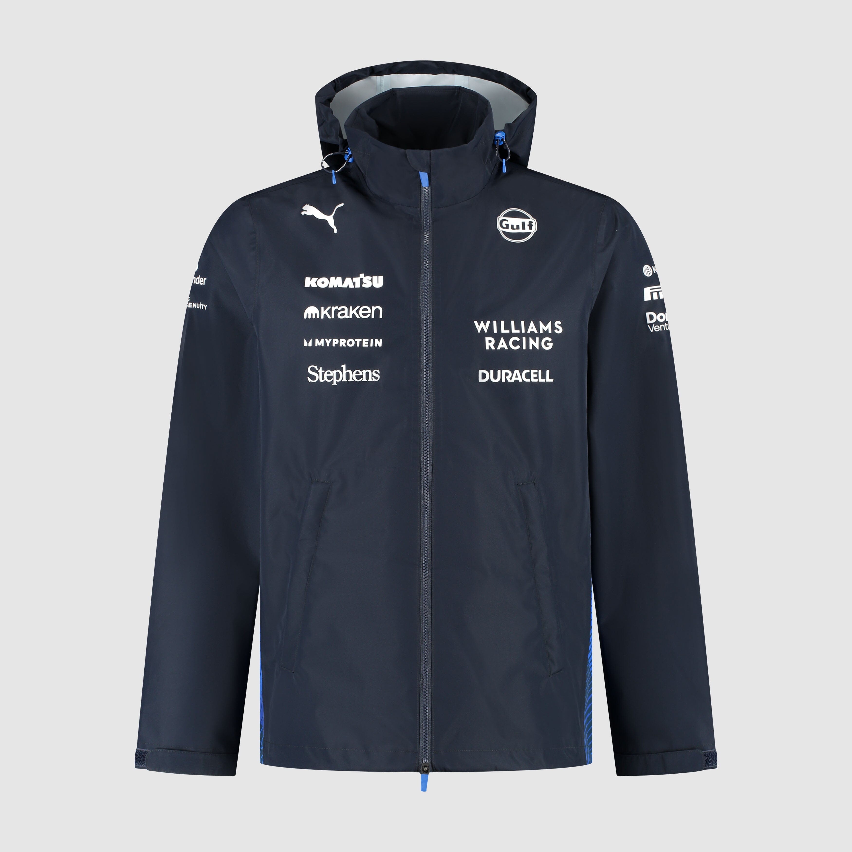 Williams Racing F1 2025 Men's Team Rain Jacket - Navy