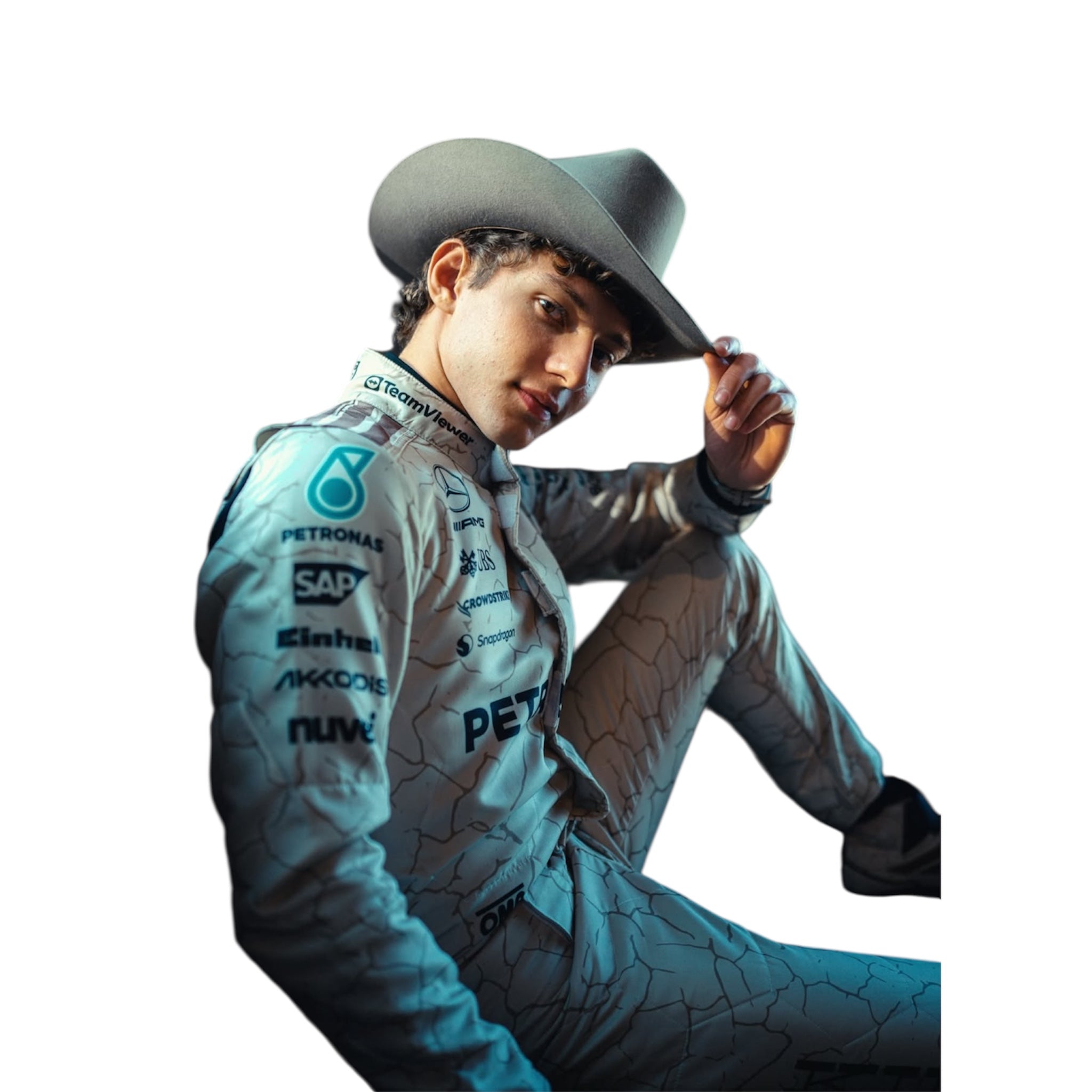 2025 Andrea Kimi Antonelli & George Russell Mercedes replica new look suit Endless Racegear