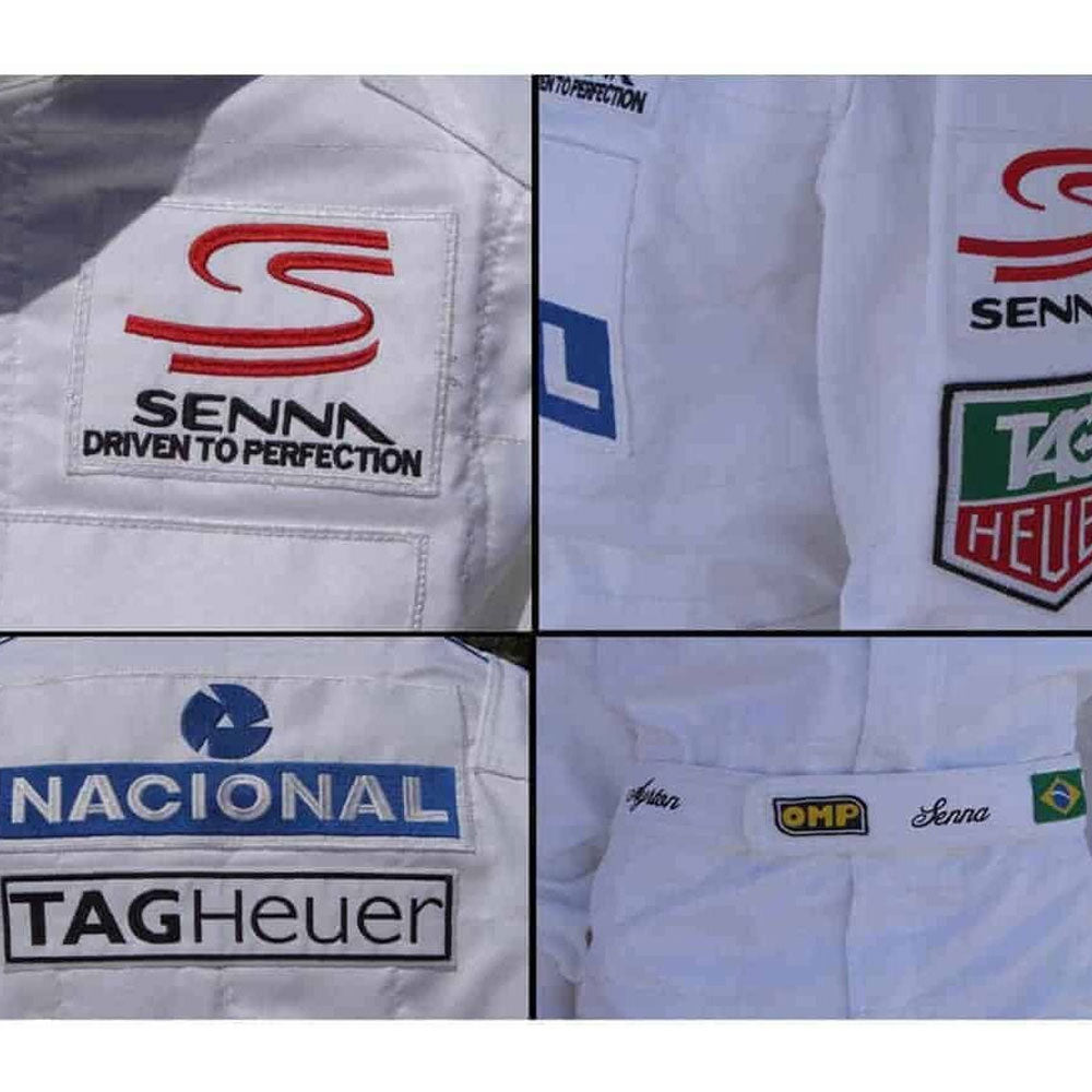 Ayrton Senna 1993 Replica Embroidered patches Suit Endless Racewear