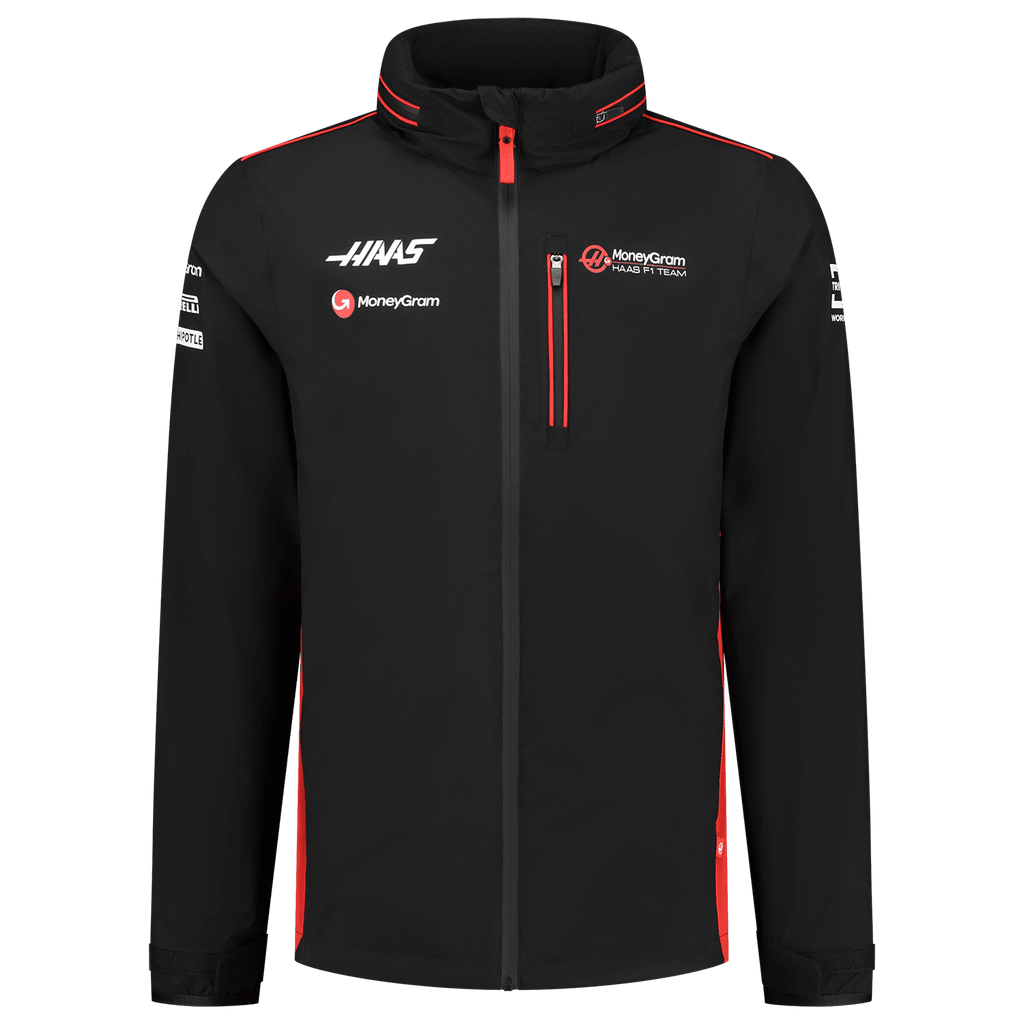 Haas Racing F1 Men's Team Lightweight Rain Jacket - Black