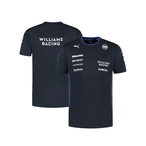 2-pack dark navy Williams Racing T-shirt pair with front sponsor prints