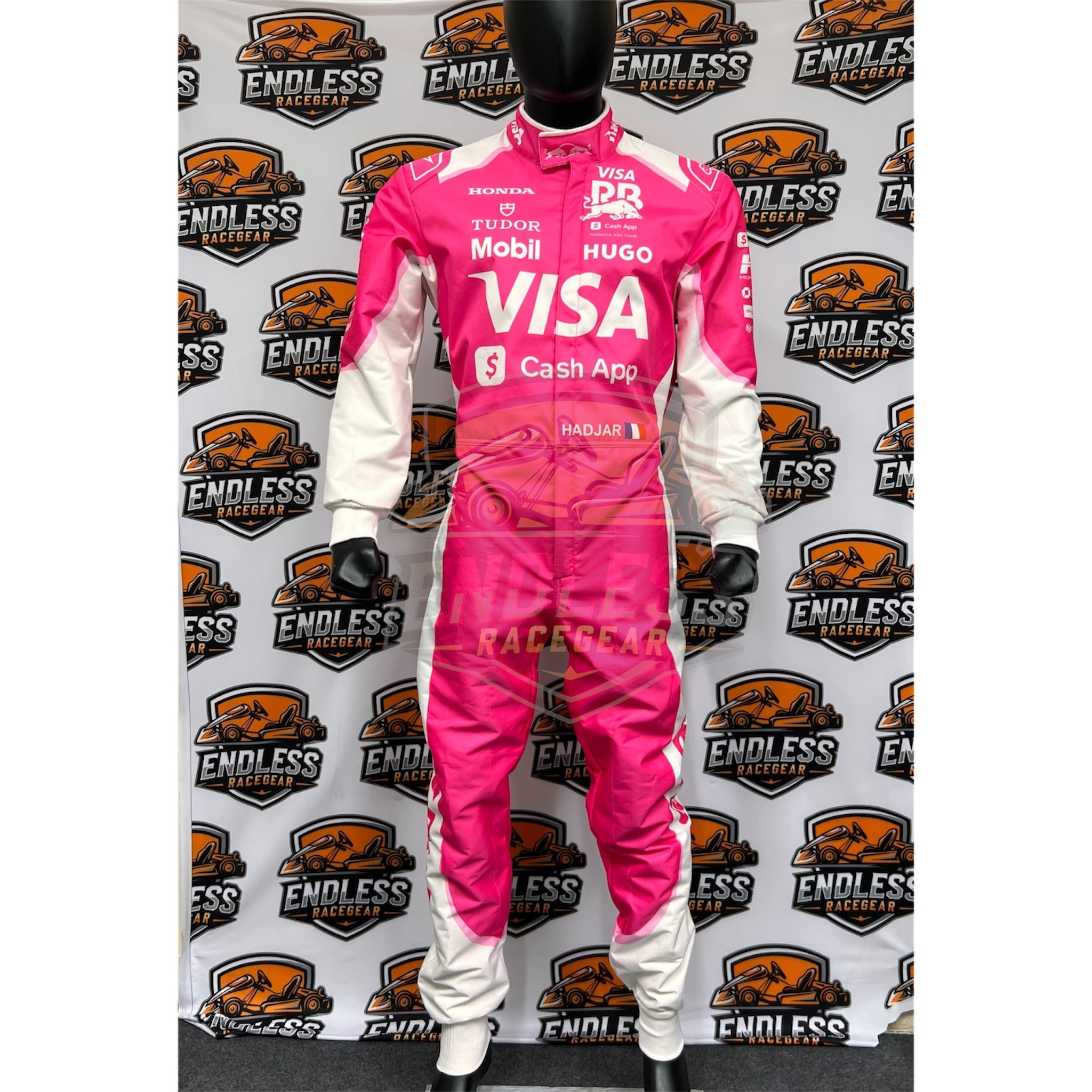 2025 Racing Bulls F1 Miami GP Replica Race Suit – Pink and White Edition Endless Racegear
