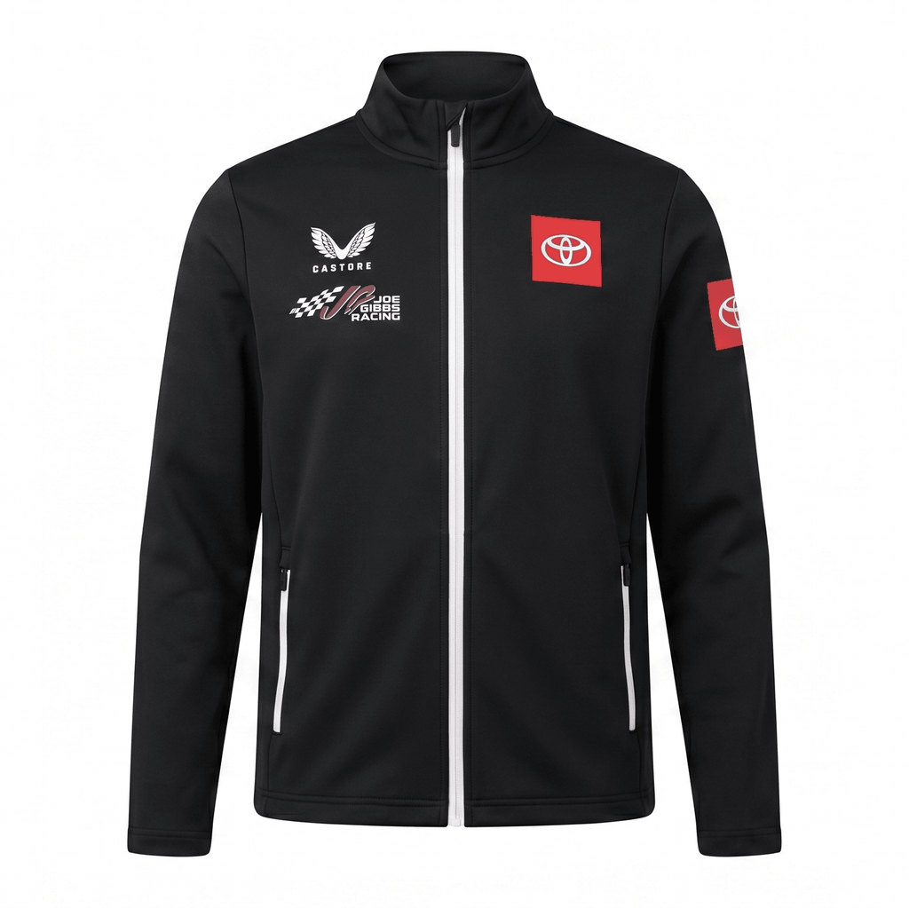 Joe Gibbs Racing Men's Team Rain Jacket - Caviar Black