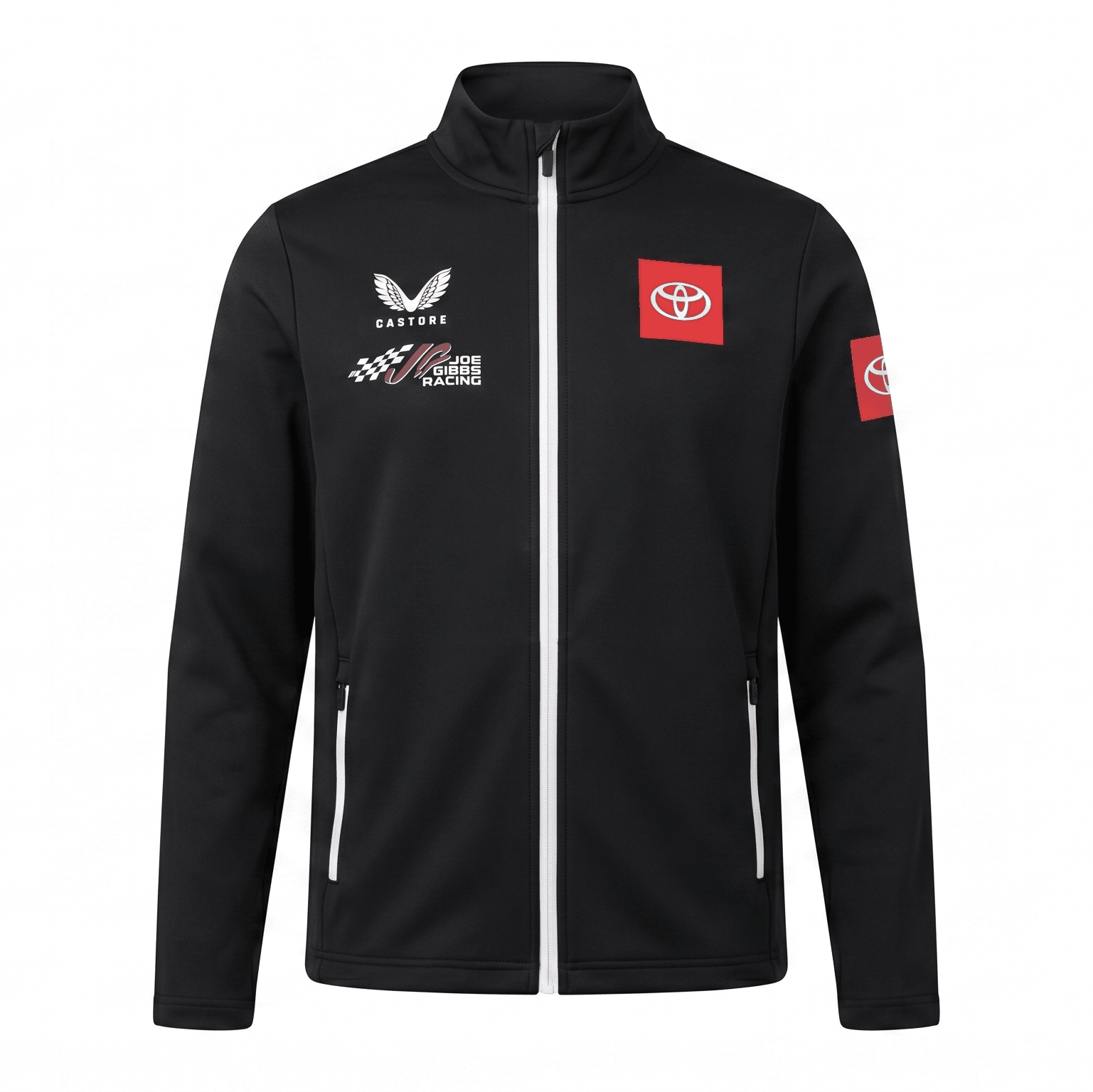 Joe Gibbs Racing Men's Team Rain Jacket - Caviar Black