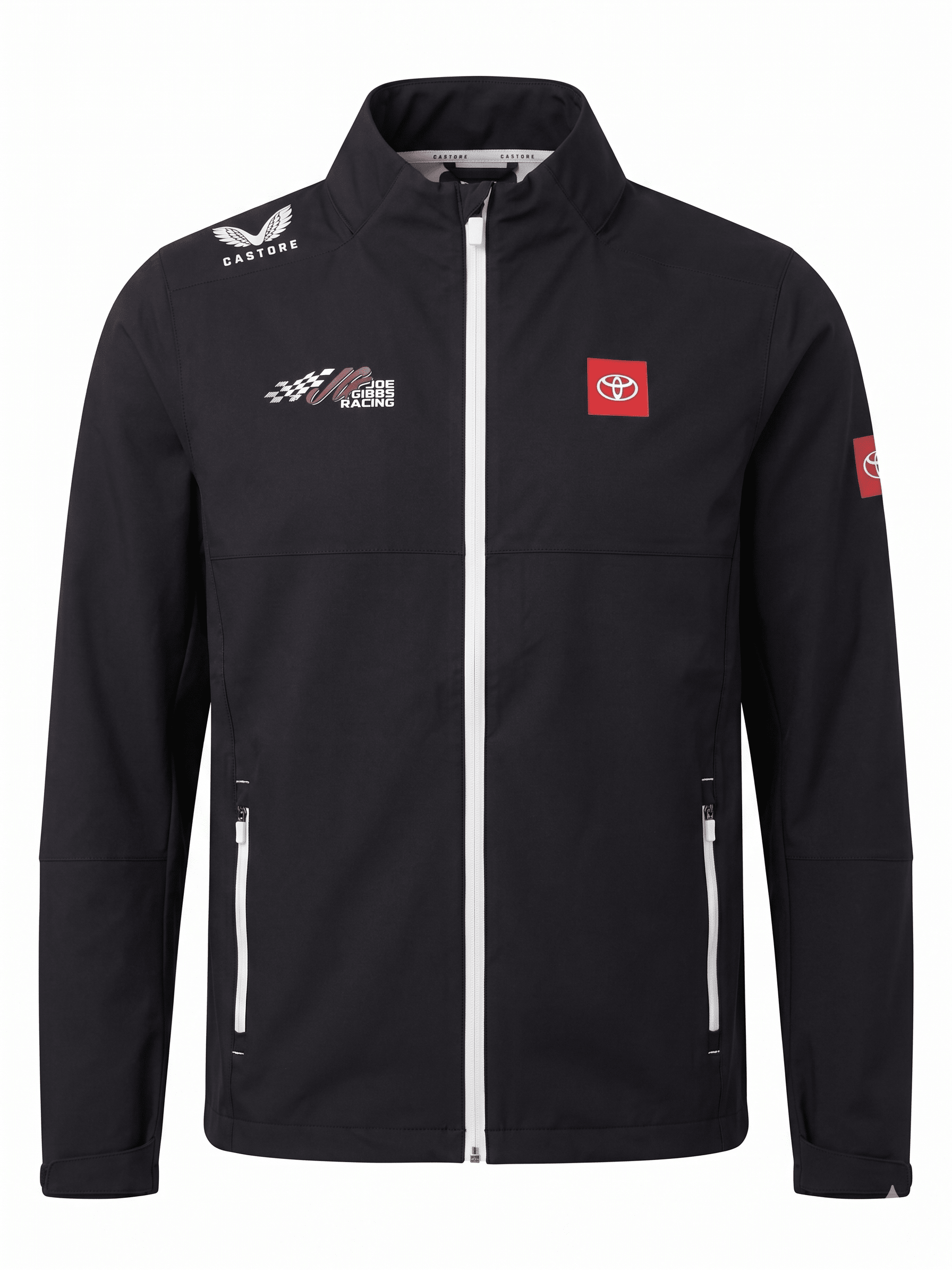 Joe Gibbs Racing Men's Team Rain Jacket - Caviar Black