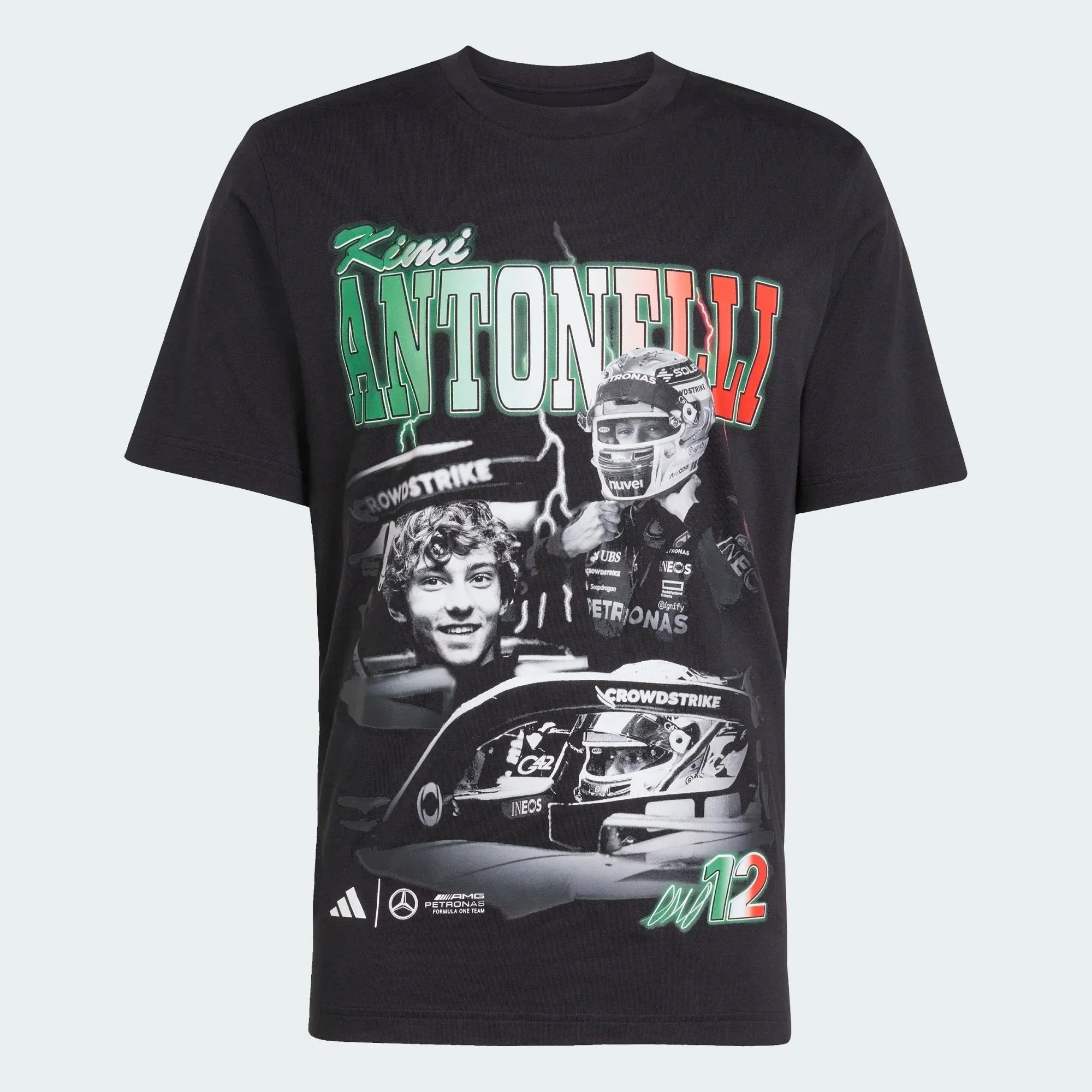 Mercedes - AMG Petronas Formula One Men's Kimi Antonelli T-Shirt - Black Endless Racegear