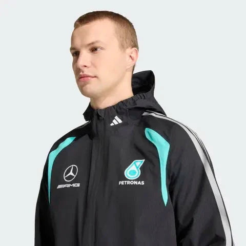 Mercedes - AMG Petronas Formula One Men's Mechanics Rain Jacket - Black