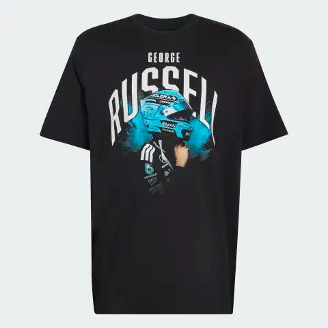 Mercedes - AMG Petronas Formula One George Russell Men's Graphic T-Shirt - Black Mercedes AMG Petronas