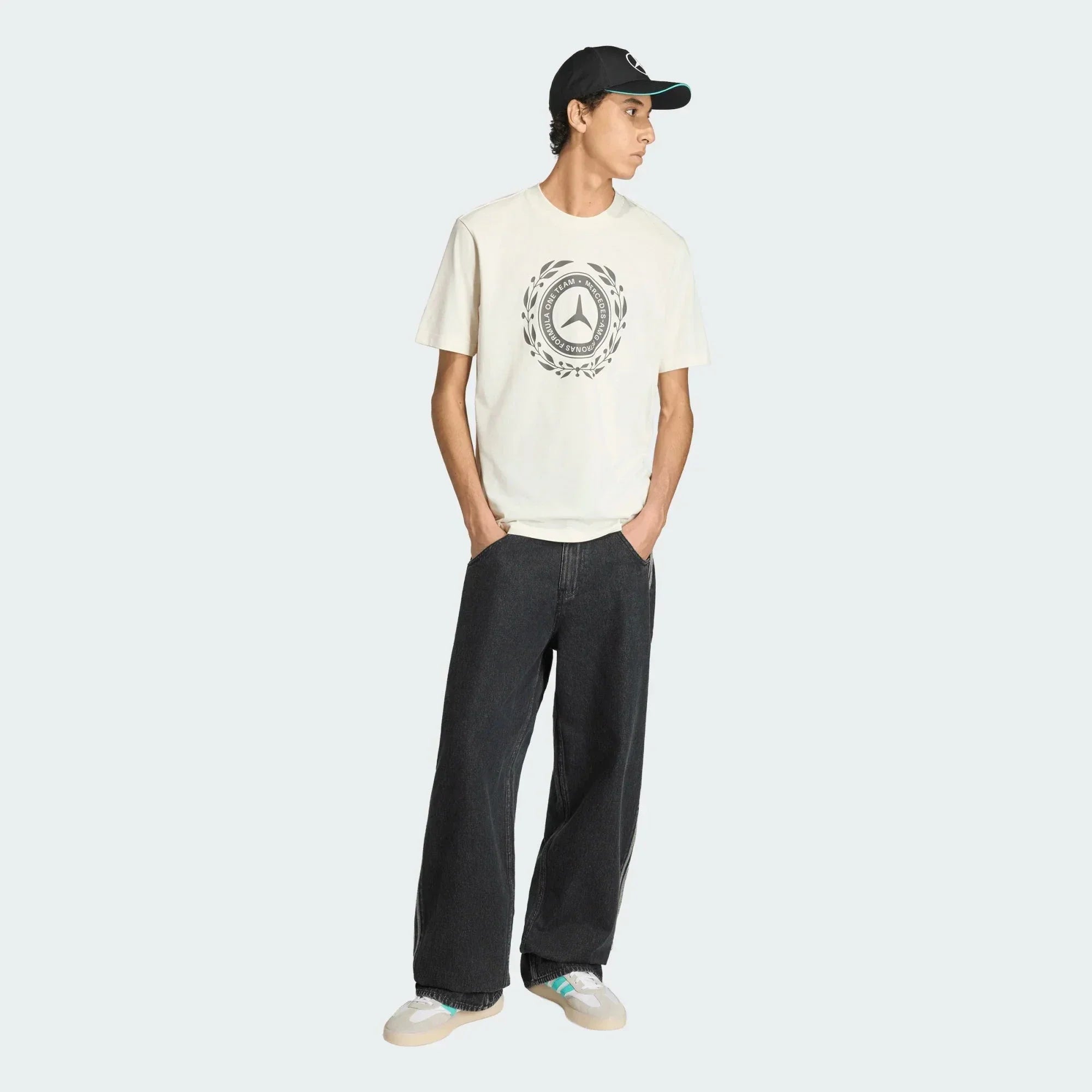 Mercedes - AMG Petronas Formula One Men's Silver Arrows Logo T-Shirt - Off White Mercedes AMG Petronas