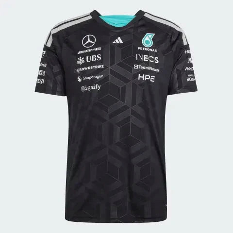 Mercedes - AMG Petronas Formula One 2026 Men's Team Jersey T-Shirt - White/Black T-shirts Mercedes AMG Petronas XS Black 