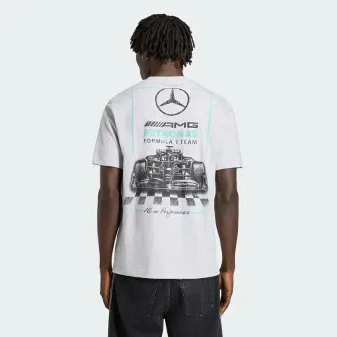 Mercedes - AMG Petronas Formula One Men's Graphic T-Shirt - Grey Mercedes AMG Petronas