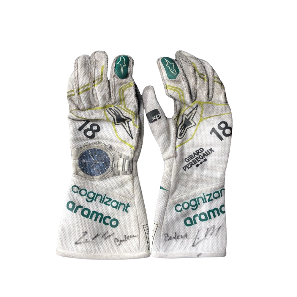 Lance Stroll 2023 Baku Worn F1 Racing Gloves Endless Racewear