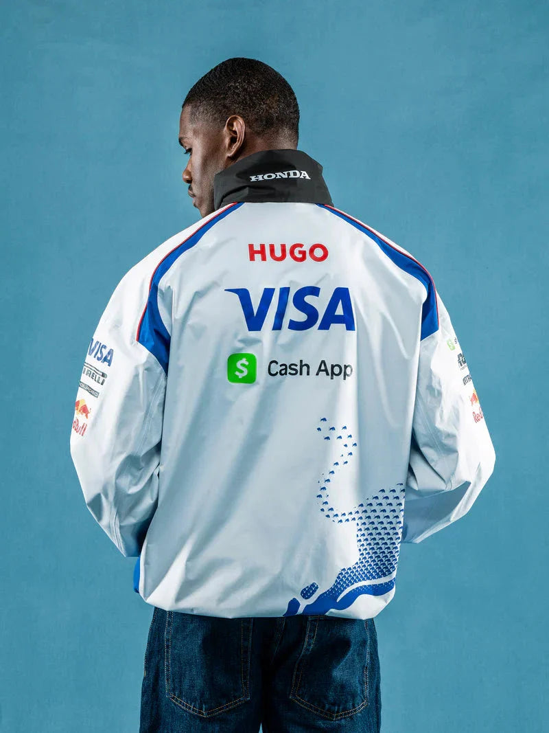 Visa Cash App RB F1 2025 Rain Jacket - White