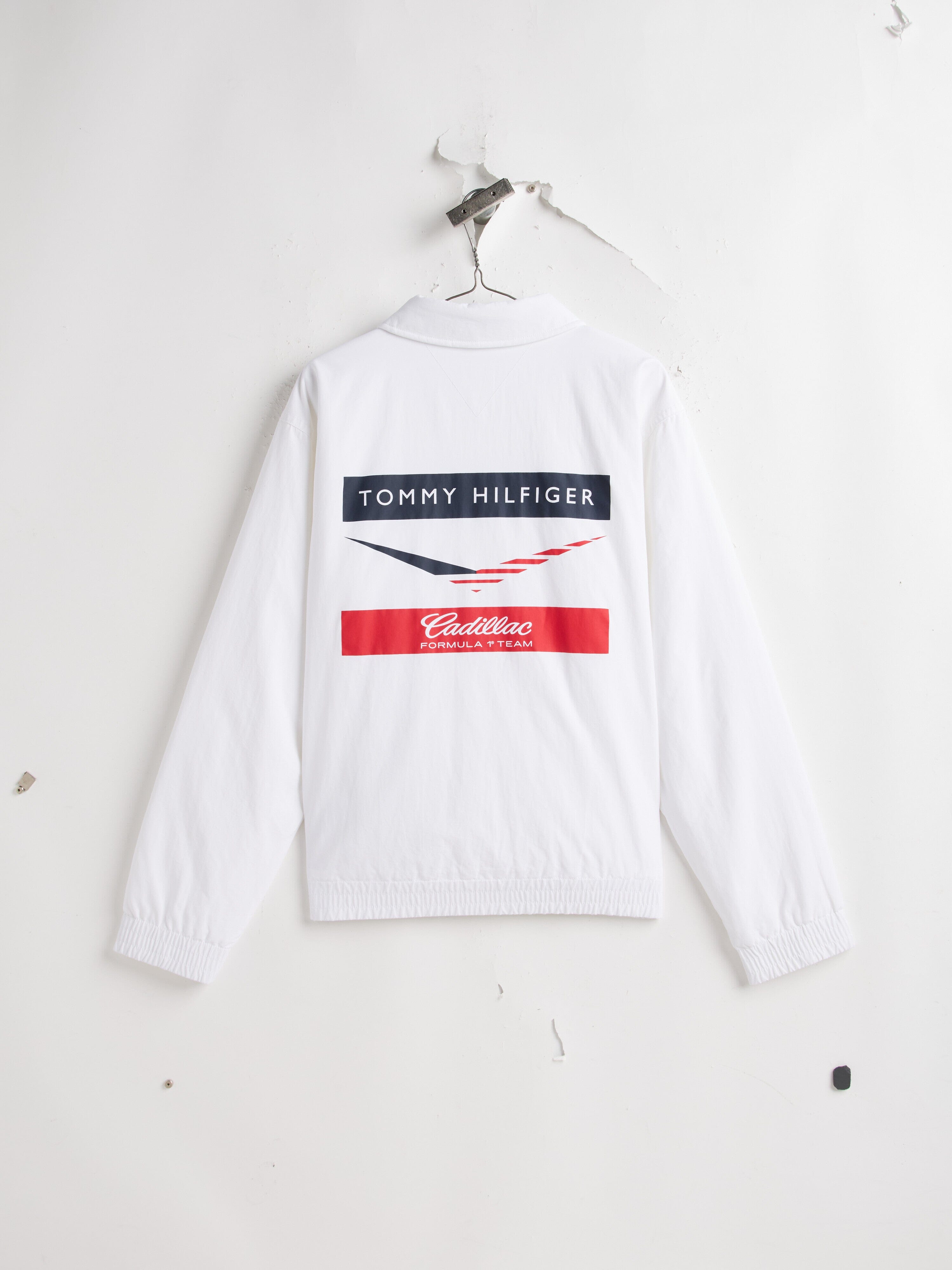Cadillac F1 Racing Chevron Coach Jacket - White