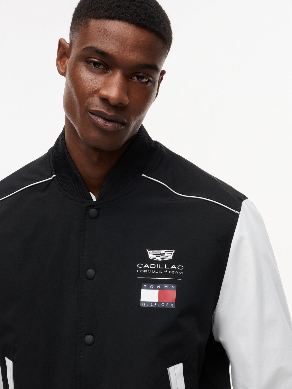 Cadillac F1 Racing Script Varsity Jacket - Black