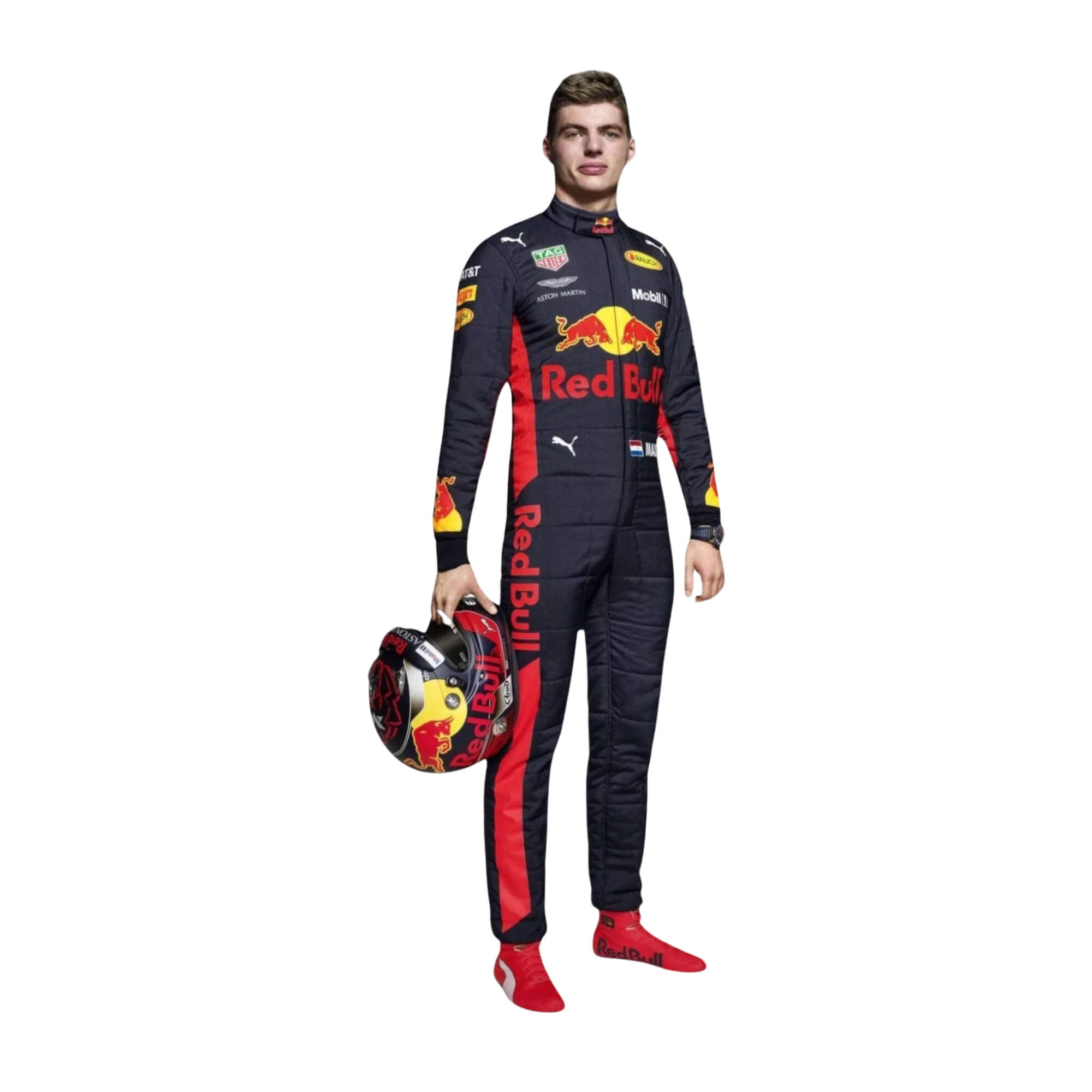 Max Verstappen 2018 F1 Racing Suit Team Red bull Racing Tag Heuer RevEx Gear