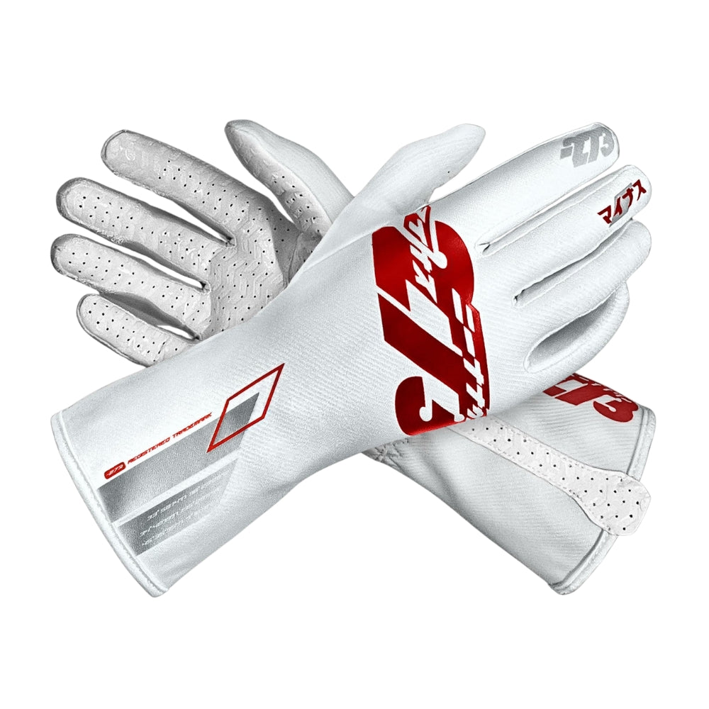 Minus 273 OSAKA White_Red_Silver Racing Gloves Endless Racewear
