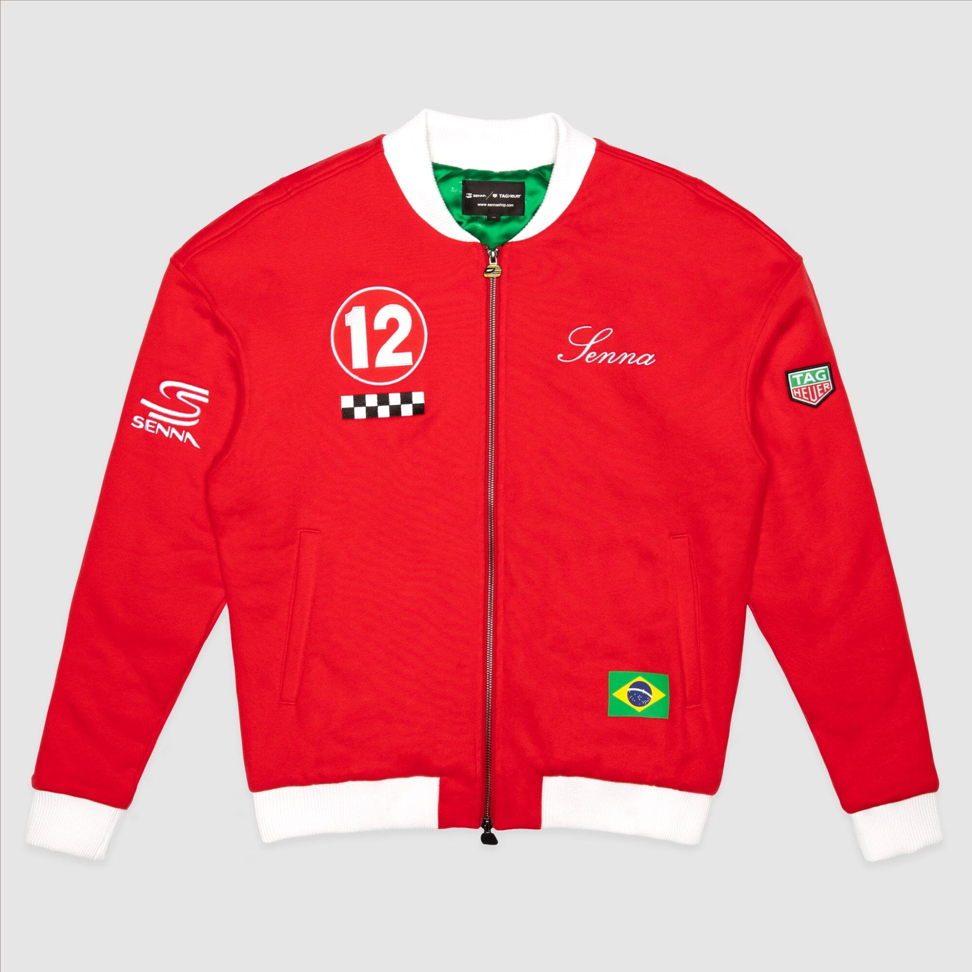 Ayrton Senna F1 x Tag Heuer Varsity Jacket - Red