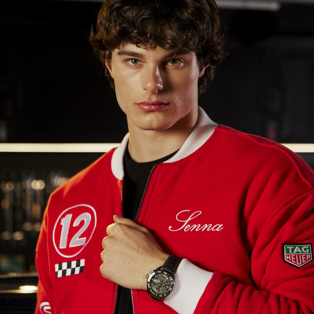 Ayrton Senna F1 x Tag Heuer Varsity Jacket - Red