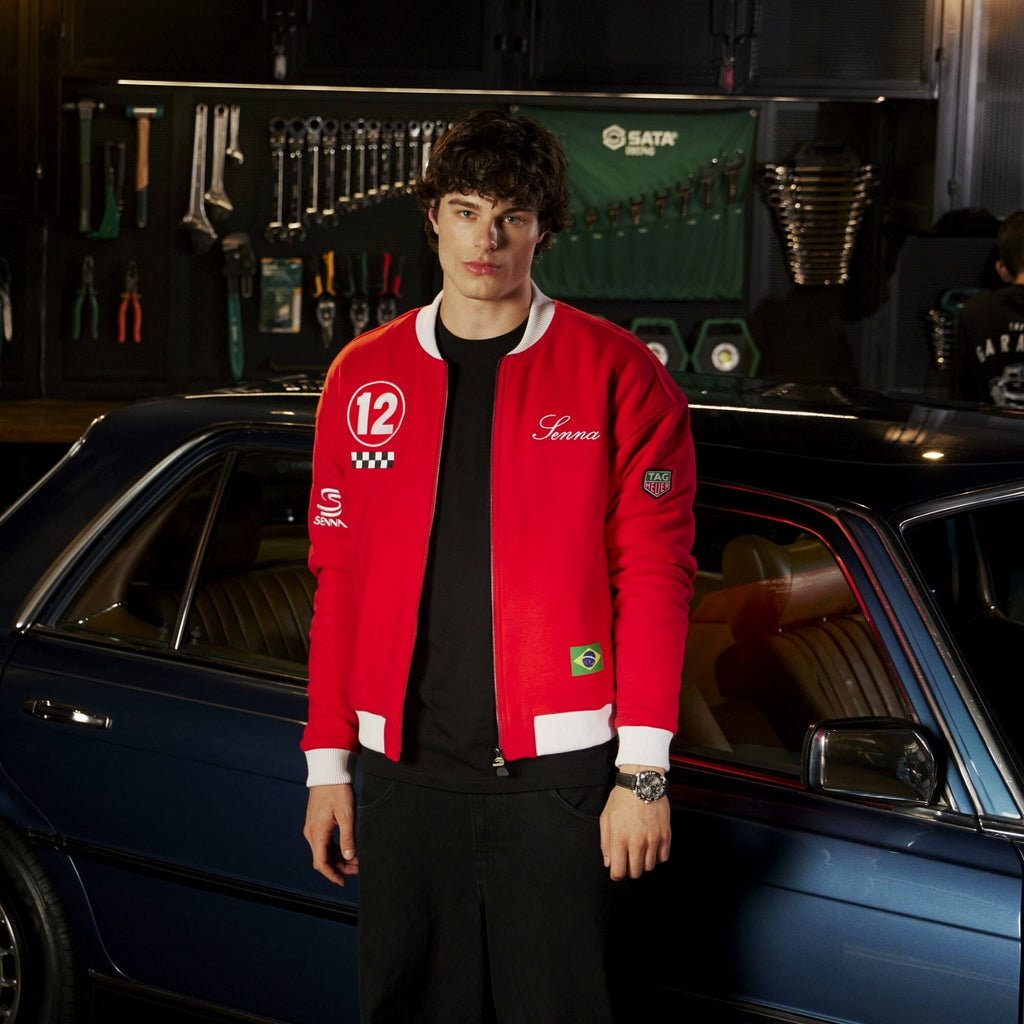 Ayrton Senna F1 x Tag Heuer Varsity Jacket - Red