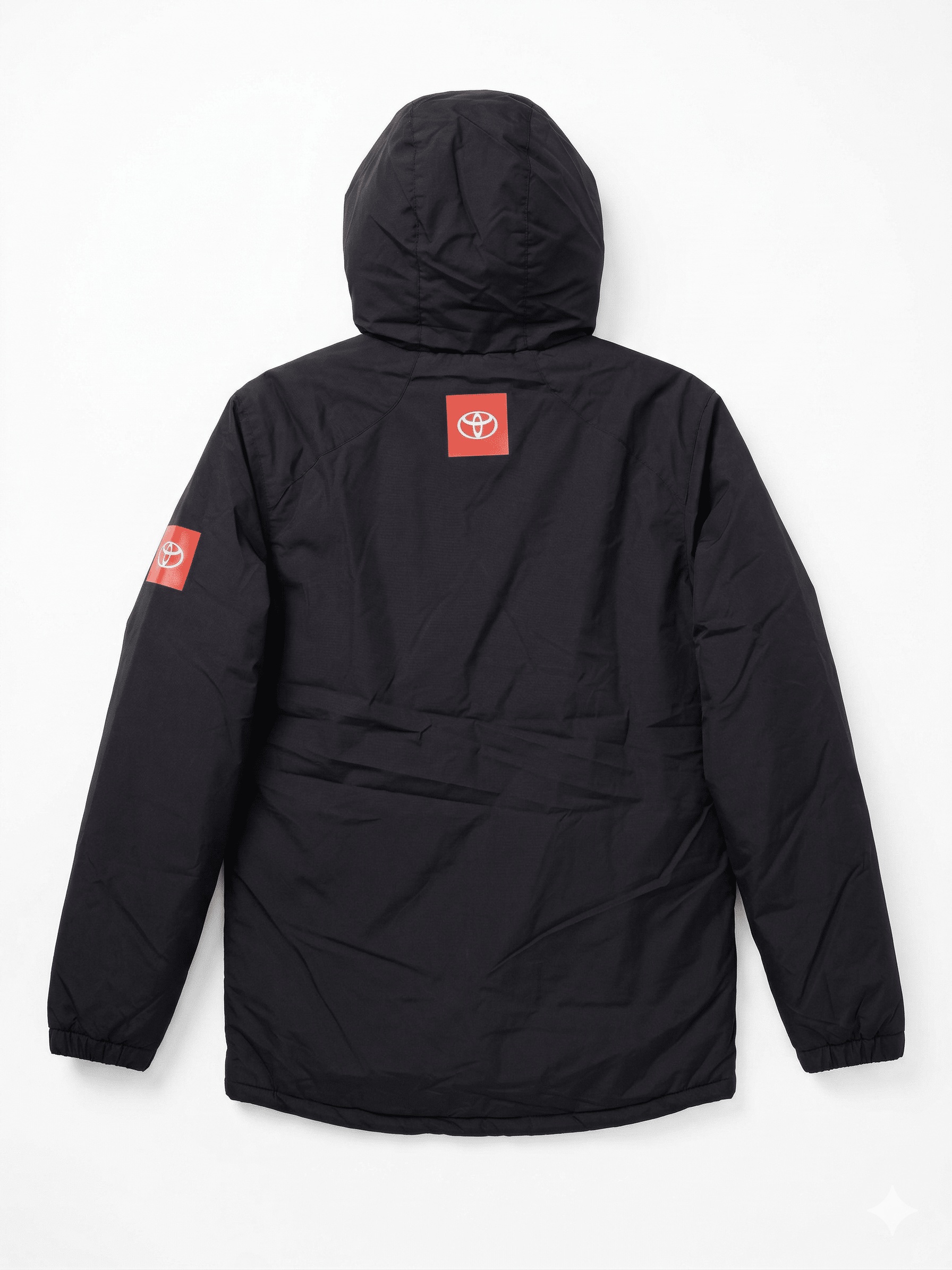 Joe Gibbs Racing Men's Team Winter Jacket w/Toyota Sponsor - Caviar Black