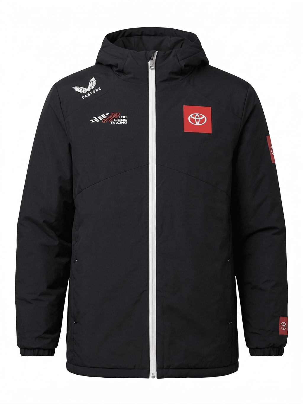 Joe Gibbs Racing Men's Team Winter Jacket w/Toyota Sponsor - Caviar Black