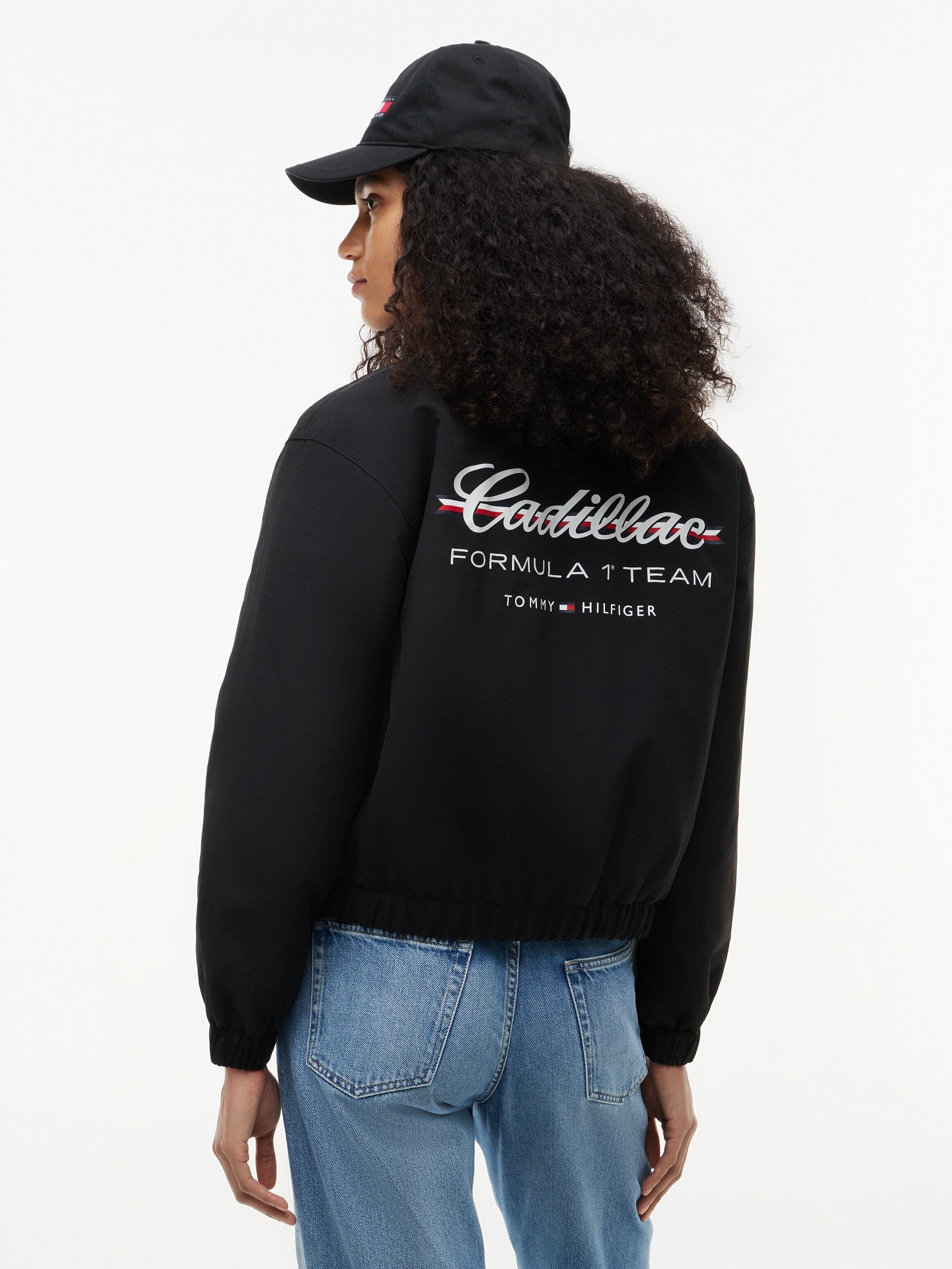Cadillac F1 Racing Women's Logo Coach Jacket - Black